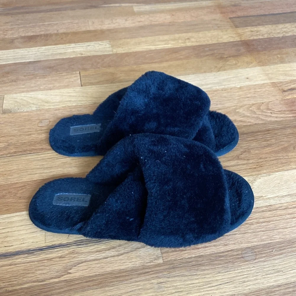 Sorel Hadley Slide Slipper Black size 9 - Picture 3 of 7